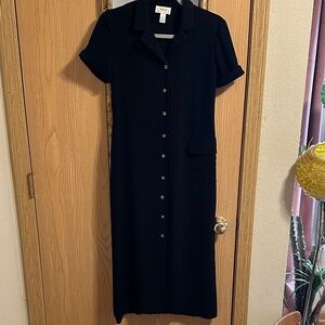 Shirt Black Button-Down Dress